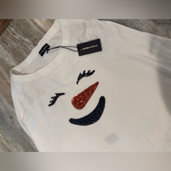 NWT Women’s VICTORIA HARBOUR Snowman one size poncho - Picture 5 of 6